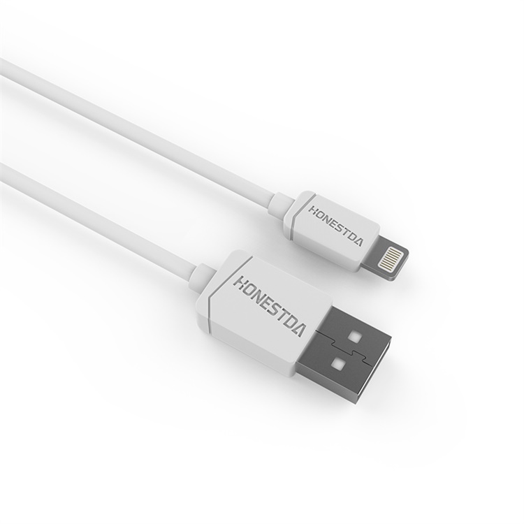 HONESTDA 苹果6接口100cm数据线 USB数据传输充电器线 iPhone6数据线 iPhone5s iPhone6s plus ipad4数据充电线  TL011 灰色