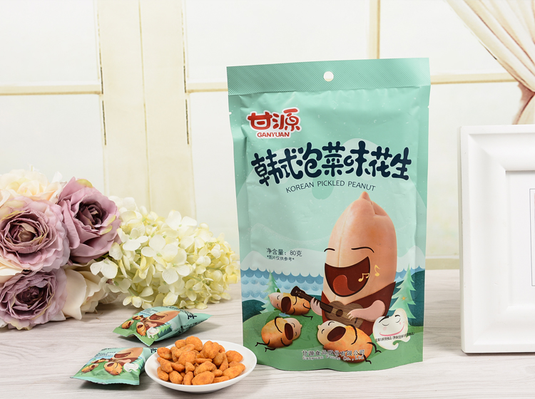 甘源韩式泡菜味花生80克/袋